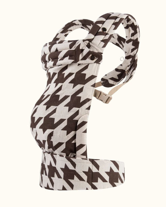 Houndstooth Ergonomic Baby Carrier | Coffee