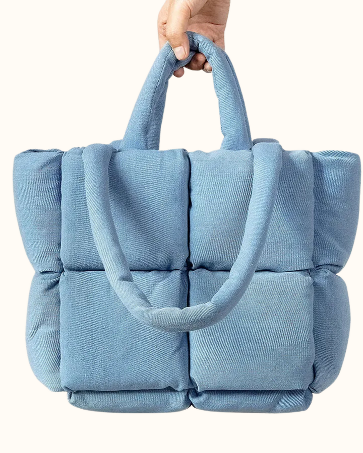 The Luxe Quilt Tote | Mom Handbag | Black