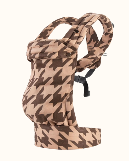 Houndstooth Ergonomic Baby Carrier | Hazelnut